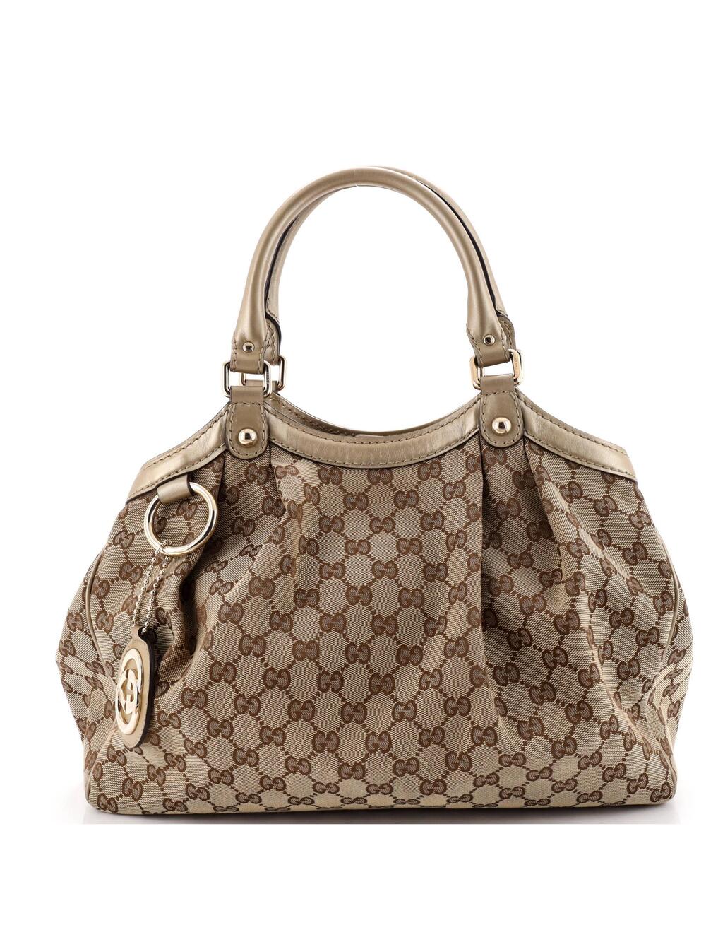 Gucci Sukey Tote Gg Canvas With Leather #286011G98B